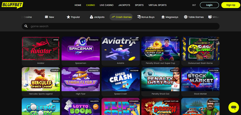 Bluffbet Crash Games